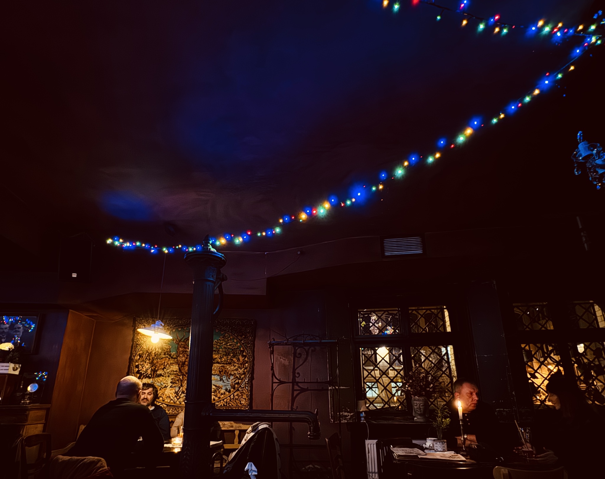 Some bars are cozy, at least after dark
